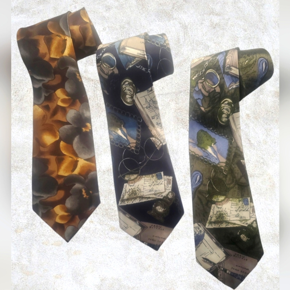 Mercedes Handmade Ties - Lot of 3 - EUC